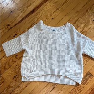 Old Navy white sweater